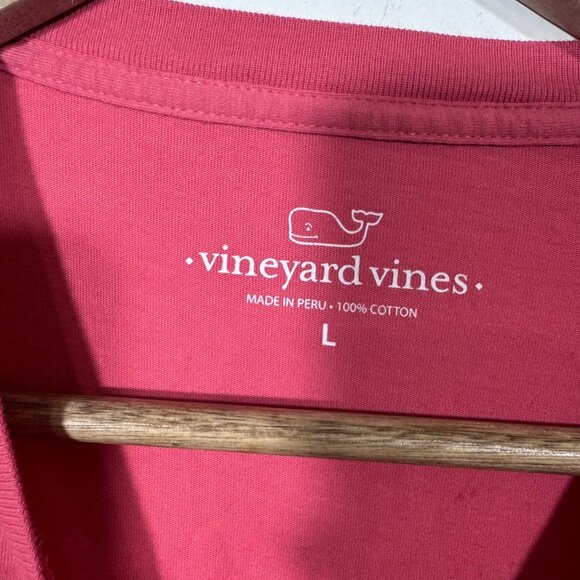 Vineyard Vines Merry Christmas Tree Boat Womens T-Shirt Size L Pink Holiday - Picture 5 of 5